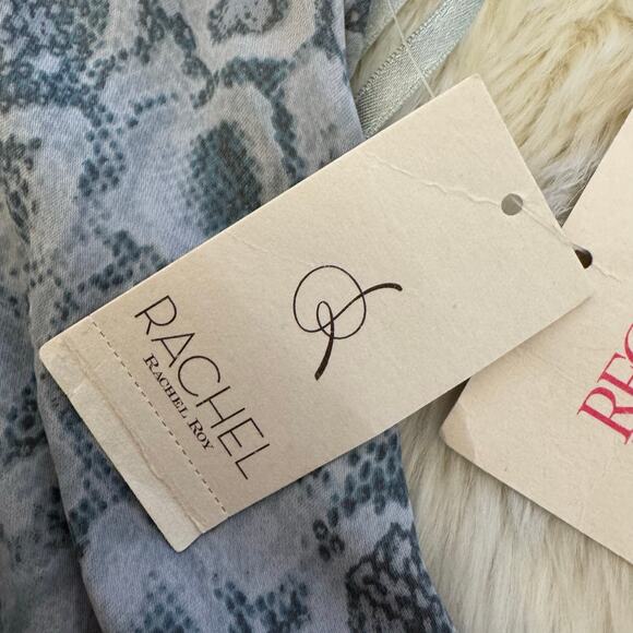 RACHEL Rachel Roy Snakeskin Sheer Back Mini Dress Small NWT - Picture 4 of 12